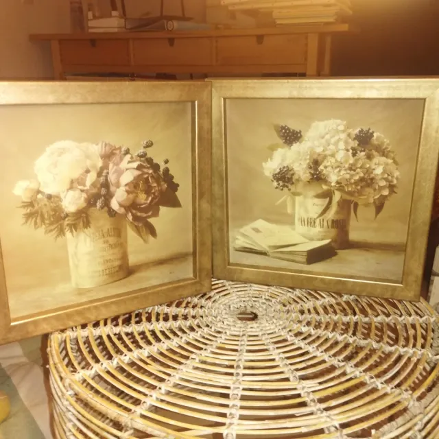 Cuadros Jarrón Flores Set 2