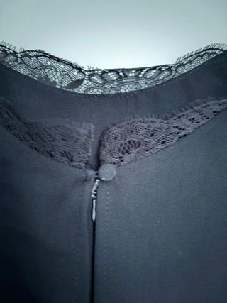 Top Zara tirantes encaje negro