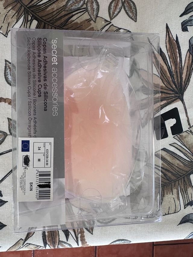 Sujetador Copas Silicona Beige M