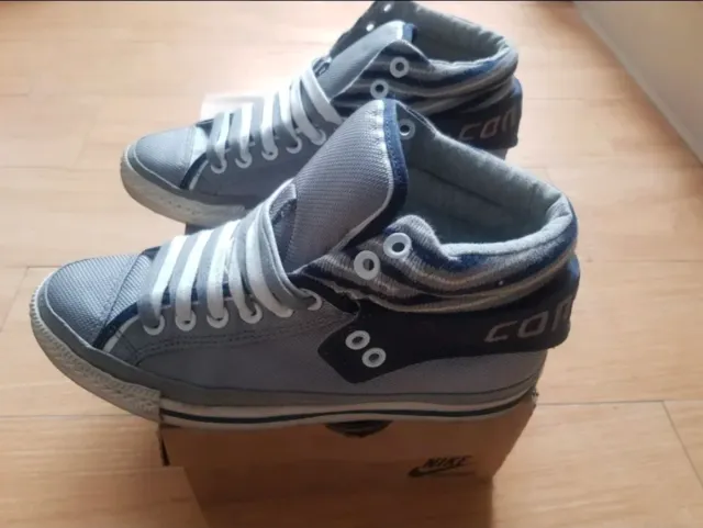 Zapatillas Converse Altas Grises y Azules