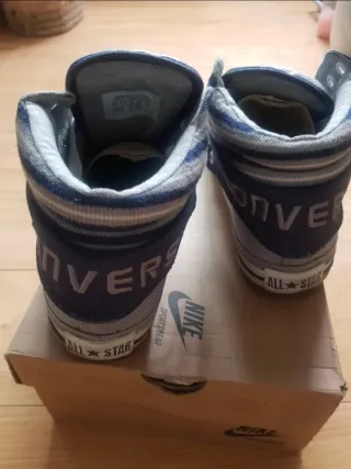 Zapatillas Converse Altas Grises y Azules