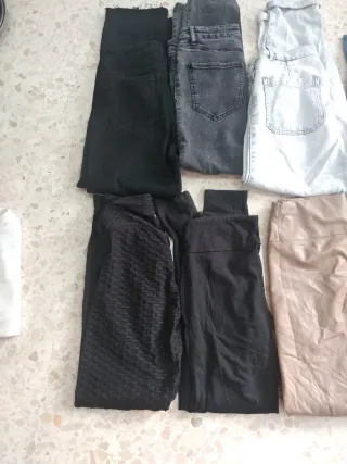 Lote pantalones vaqueros y licra