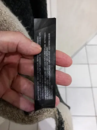 Cardigan lungo grigio scuro/beige