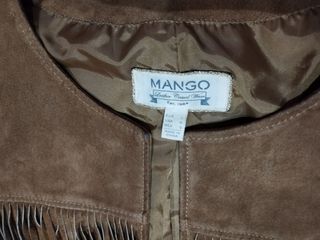 Chaqueta ante de flecos Mango