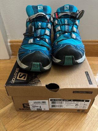 Zapatillas Salomon Mujer Gore-Tex Azul/Rosa