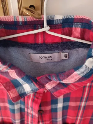 Camisa cuadros Fórmula Joven Mujer Talla L