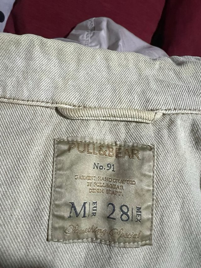 Chaleco vaquero beige mujer