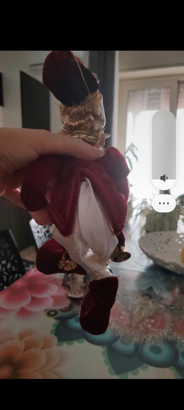 Elfo di Natale Rosso e Oro