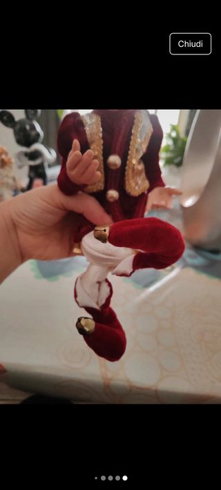 Elfo di Natale Rosso e Oro