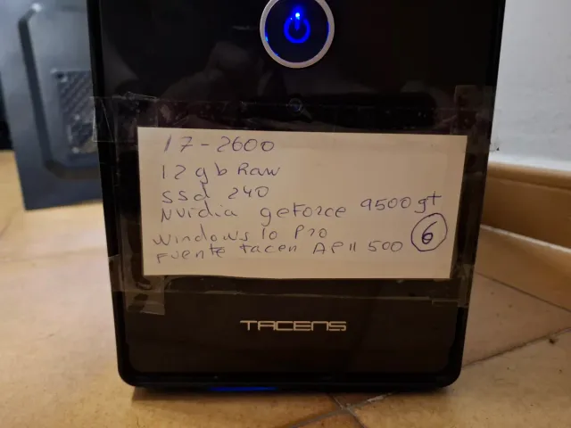 Ordenador Sobremesa i7-2600k 12GB RAM