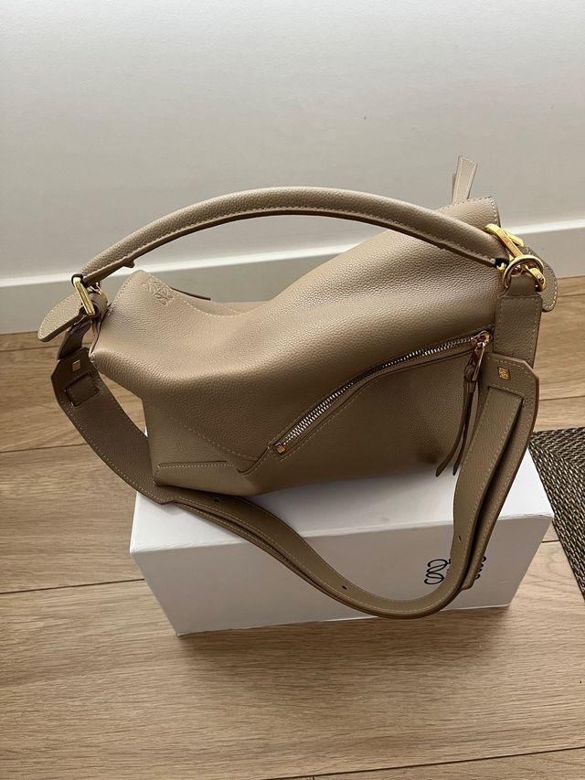 Bolso Loewe Puzzle Mediano Beige