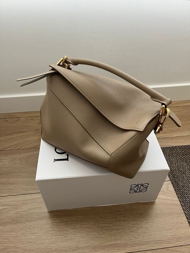 Bolso Loewe Puzzle Mediano Beige