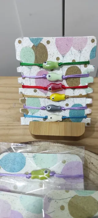 Pulseras pez cerámica colores