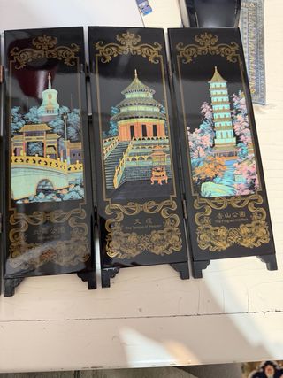 Biombo Chino Adorno 24x48cm Beijing