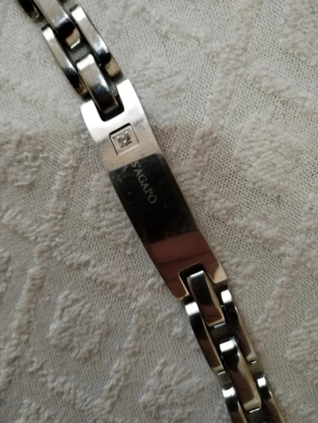 Bracciale uomo S'agapó con brillantino