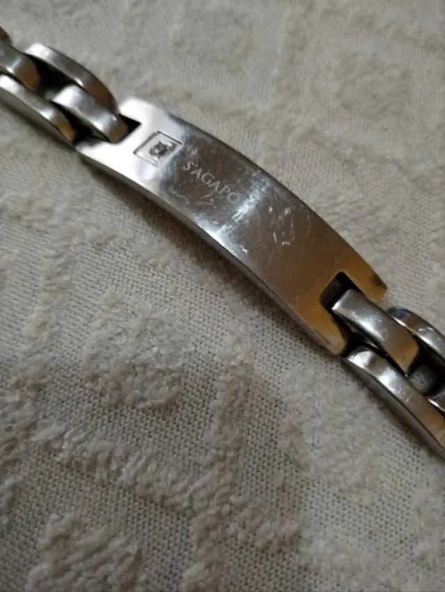 Bracciale uomo S'agapó con brillantino