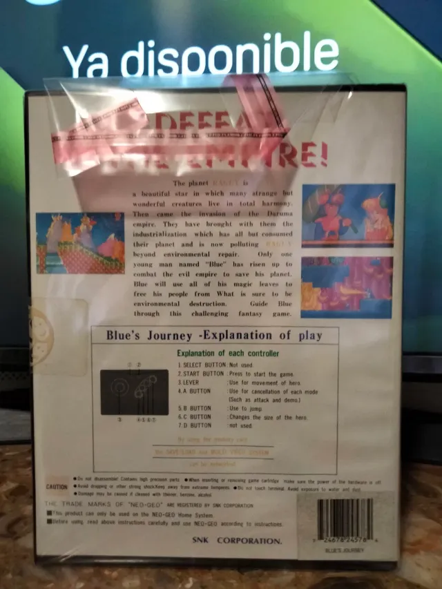Neo Geo AES blue's journey Nuevo Precintado