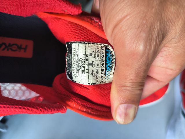 Zapatillas Hoka M rocket X Rojas.