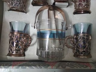 Set 7 pezzi bicchieri con porta ghiaccio