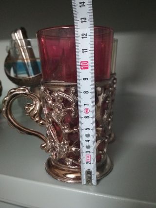 Set 7 pezzi bicchieri con porta ghiaccio