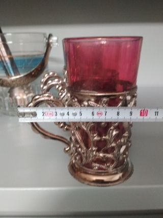 Set 7 pezzi bicchieri con porta ghiaccio