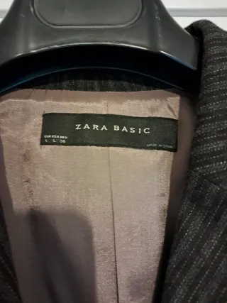 Blazer Zara Raya Gris Talla L