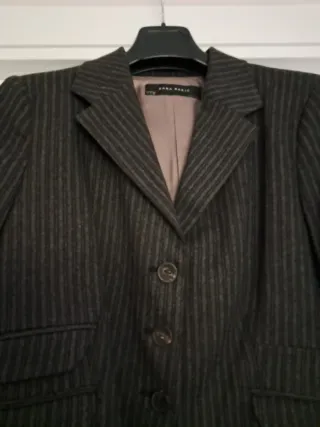 Blazer Zara Raya Gris Talla L