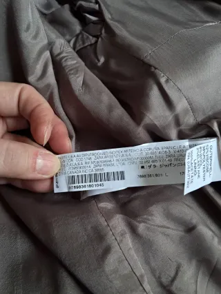 Blazer Zara Raya Gris Talla L