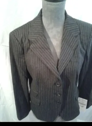 Blazer Zara Raya Gris Talla L