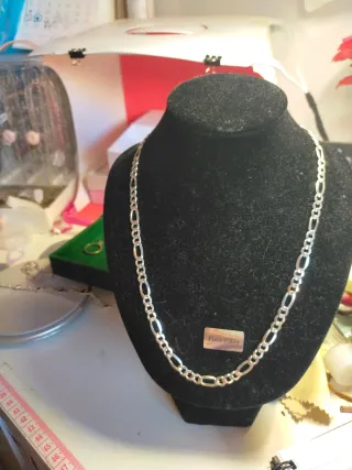 Collar Figaro Plata Hombre 50cm