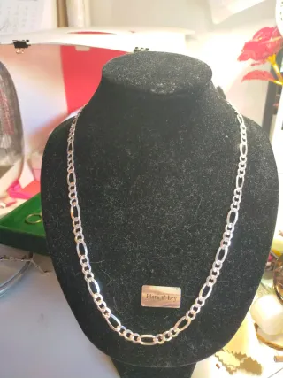 Collar Figaro Plata Hombre 50cm