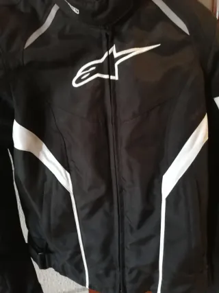 Chaqueta Moto Alpinestars Mujer Negra-Blanca.