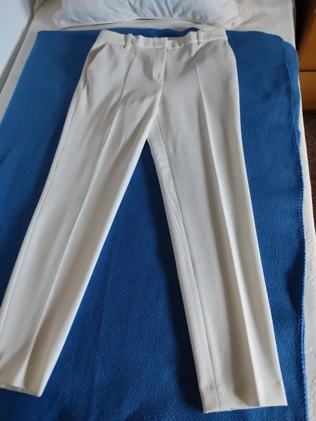 Pantalón Massimo Dutti Blanco Talla 38