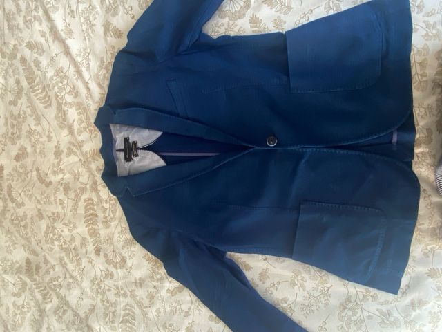 Blazer Massimo Dutti T42, tejido imitación vaquero