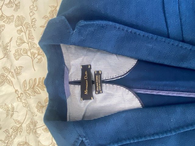 Blazer Massimo Dutti T42, tejido imitación vaquero
