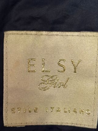 Abrigo azul acolchado mujer