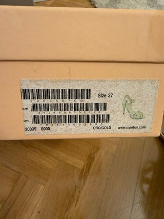 Zapatos de fiesta dorados Menbur T.37