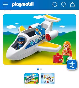 Avión Playmobil 123 con figuras y maletas