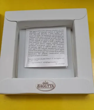 Bouquet resina argentata con mimosa cm.6