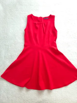 Vestido rojo corte en A
