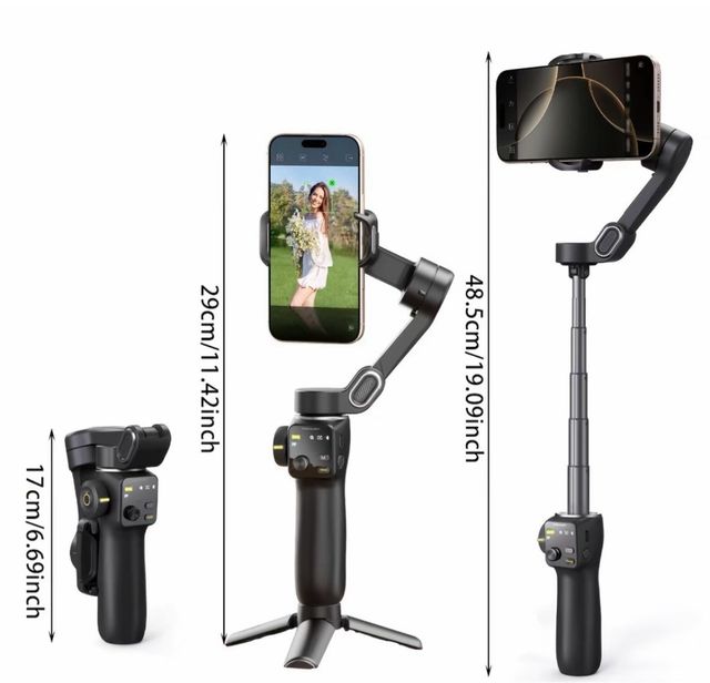 Estabilizador de movil con seguimiento IA 3 Ejes