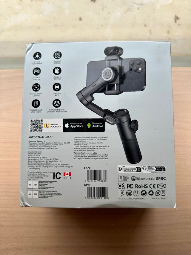 Estabilizador de movil con seguimiento IA 3 Ejes