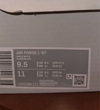 Nike Air Force 1 Blancas Talla 43