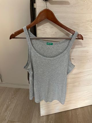 United Colors of Benetton Camiseta Tirantes Gris