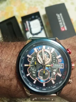 Reloj CURREN Cronógrafo Hombre Negro/Dorado