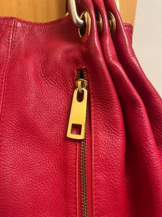 Bolso Roberto Verino Rojo Piel.