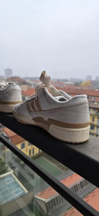 Adidas Forum Low Beige/Bianco Taglia 42 2/3