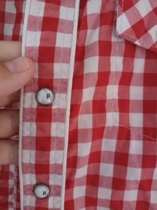 Camisa G-Star RAW cuadros roja y blanca