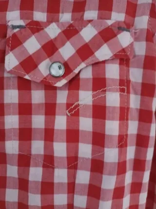 Camisa G-Star RAW cuadros roja y blanca