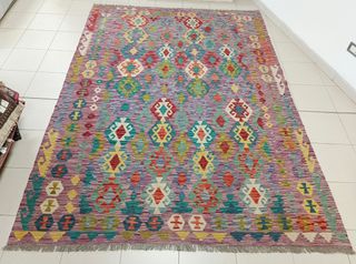 Tappeto Kilim afgano 245x183 cm lana